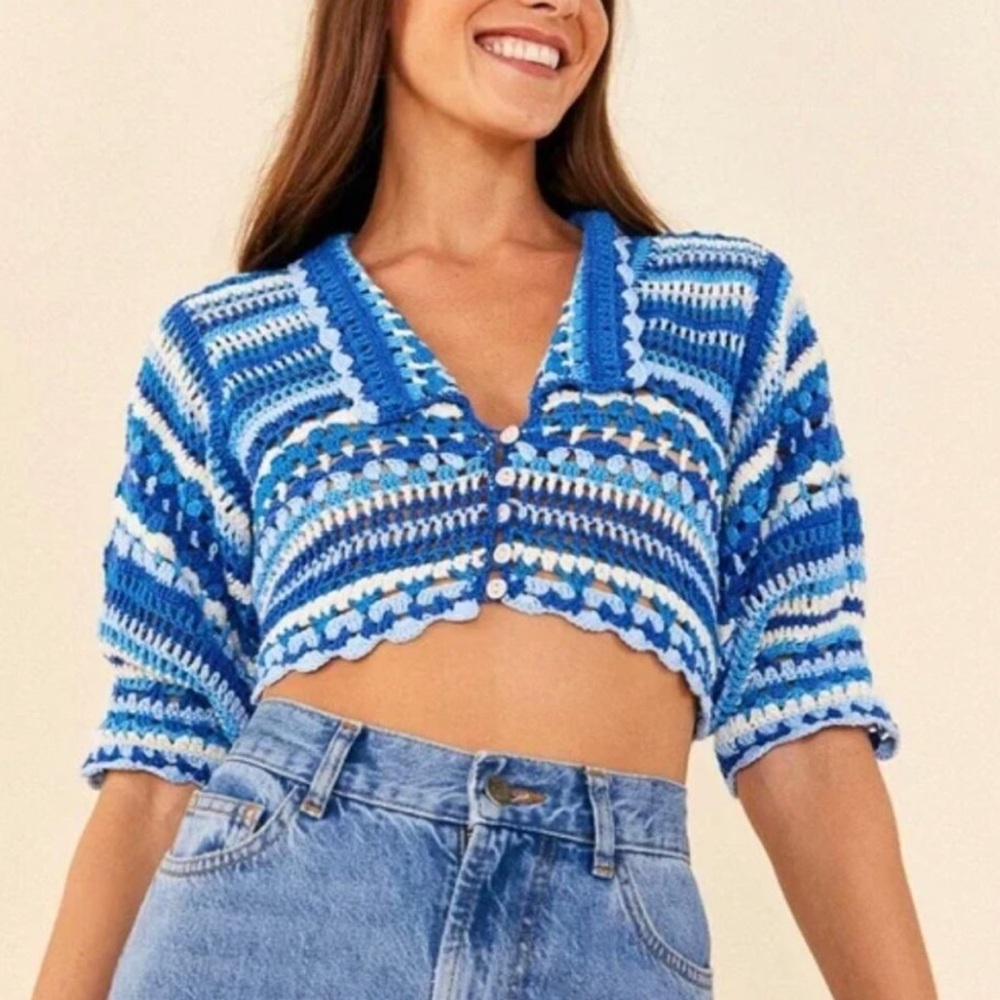 Farm Rio Crotchet Top